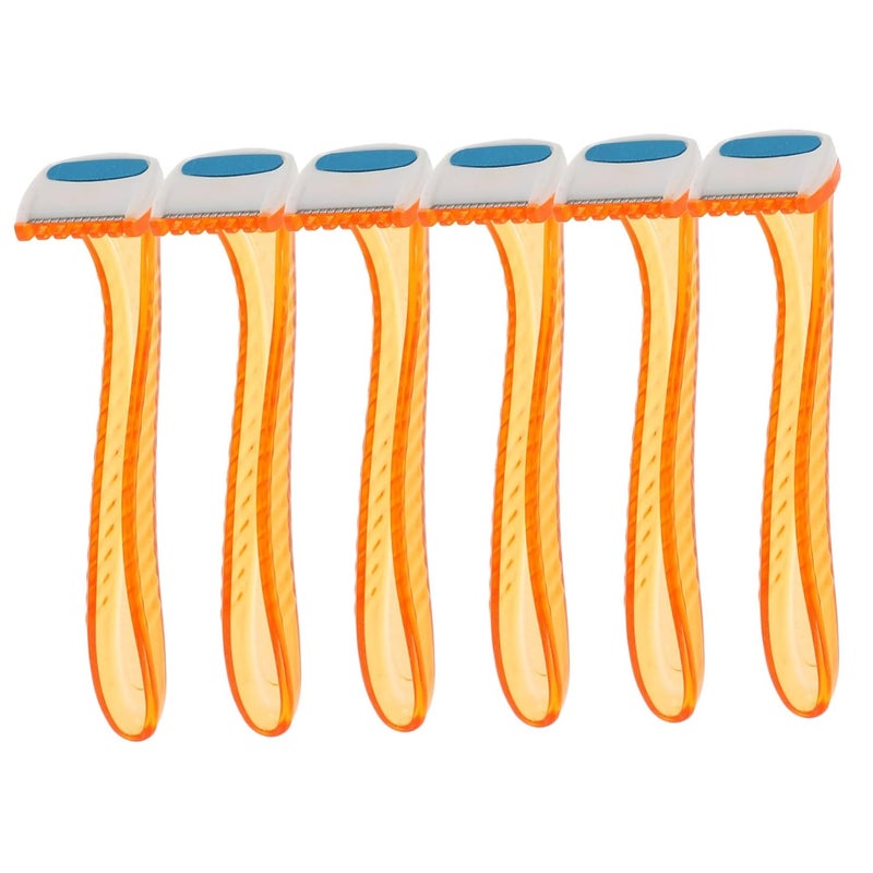 Nolitoy 6pcs Womens Body Hair Razor Portable Shaver For Underarm Bikini Intimate Areas - Image 1